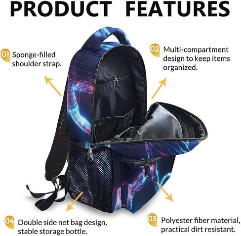 Boys Bookbag, Soccer Backpack, Kids Schoolbag for Boys Girls, Gift for Kids Back to School, 17 Inch Student Bookbag for Travel Picnic Hiking in Kuwait