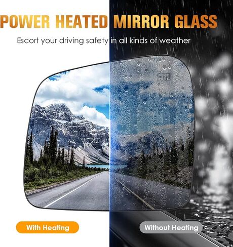 Driver Left Side Heated Mirror Glass Fits for Dodge Durango 14-19 for Jeep Grand Cherokee 2011-2019 Replacement for 68092051AB 68092053AB 68082641AB in Saudi Arabia