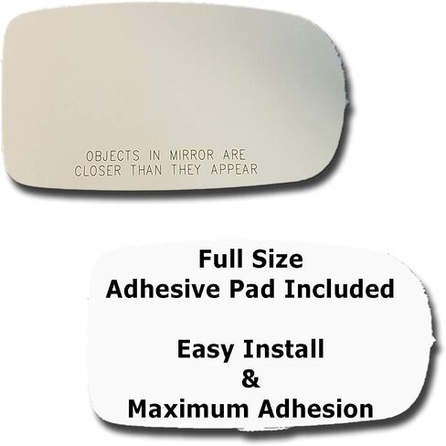 Mirror Glass + Full Size Adhesive Pad for 2011-2023 Dodge Charger Passenger Side Replacement (2011 2012 2013 2014 2015 2016 2017 2018 2019 2020 2021 2022 2023 11 12 13 14 15 16 17 18 19 20 21 22 23) in Saudi Arabia