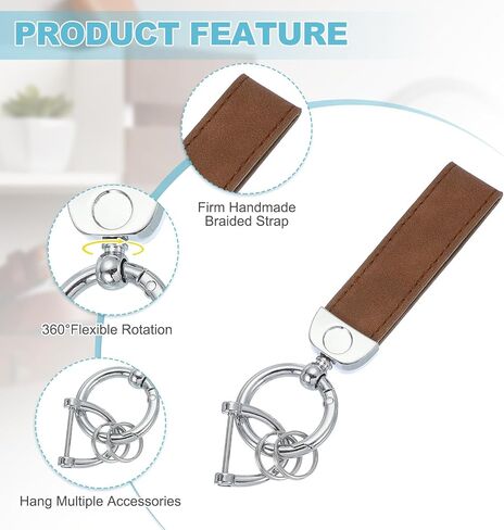 Meccanixity Car Key Chain Ceych Ceychain 360 درجة قابلة للدوار in Saudi Arabia
