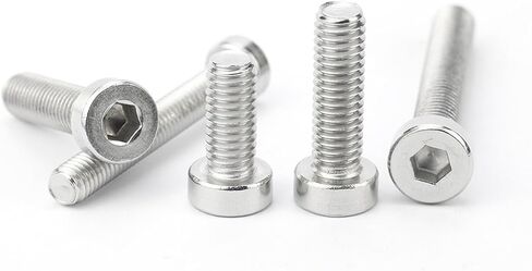 Stainless Steel Hex Socket Screws - 2-50 Pieces Low Head Allen Screws (M2, M3, M4, M5, M6, M8, M10) for Versatile Applications (18mm, M6 5pcs) in Saudi Arabia