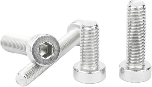 Stainless Steel Hex Socket Screws - 2-50 Pieces Low Head Allen Screws (M2, M3, M4, M5, M6, M8, M10) for Versatile Applications (40 mm, M6 5pcs) in Saudi Arabia
