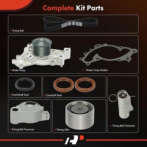 A-Premium Timing Belt Kit with Water Pump Compatible with Toyota Camry 2002-2006, Highlander 2001-2007, Sienna 2004-2006 & Lexus RX330, ES330, 3.0L 3.3L DOHC in Saudi Arabia