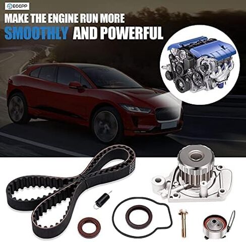ECCPP Timing Belt Kit with Water Pump Compatible 2001 2002 2003 2004 2005 For Acura EL l4 1.7L 2001 2002 2003 2004 2005 For Honda Civic l4 1.7L TCKWP312 91213-P2F-A01 TBK312 WP4034 in Saudi Arabia