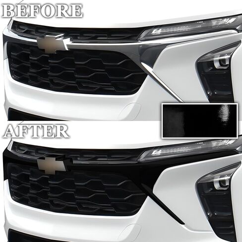 BOGAR TECH DESIGNS Front Chrome Delete Overlay Compatible with Chevrolet Trax 2024-2025, Gloss Black in Saudi Arabia