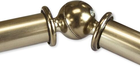 Rod Desyne 13/16" Jodi 5-Sided Bay Window Curtain Rod, Black in Kuwait