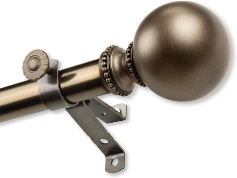 Rod Desyne 13/16" Jodi 5-Sided Bay Window Curtain Rod, Black in Kuwait