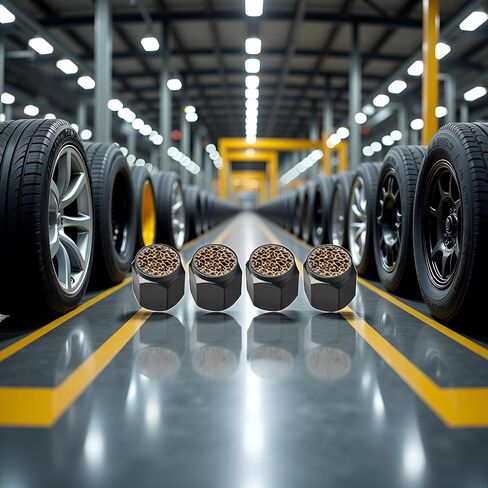 4 Pcs Tire Valve Stem Caps Cover, Metal Air Valve Cap, Aluminum Car Wheel Stem Caps, Universal Stem Covers for Cars, Trucks, Bikes, Motorcycles, Corrosion Resistant (Leopard Print) in Saudi Arabia