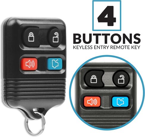 Replacement for Entry Remote fits Ford, Lincoln, Mercury, Mazda Mustang CWTWB1U345 (2 Pack) in Saudi Arabia