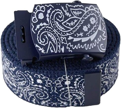 Men's Canvas Military Bandana Pattern Web Belt & Buckle 60 inches in Kuwait