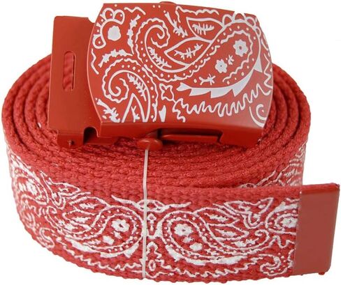 Men's Canvas Military Bandana Pattern Web Belt & Buckle 60 inches in Kuwait