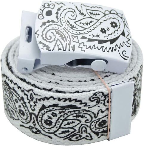Men's Canvas Military Bandana Pattern Web Belt & Buckle 60 inches in Kuwait