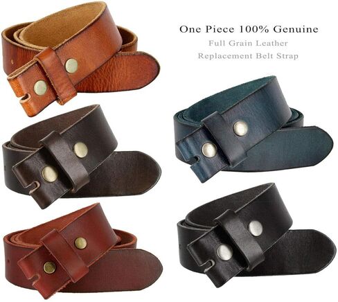 BS040 Snaps on Strap 100% Genuine Full Grain Leather Replacement Belt Strap 1-1/2" wide in Saudi Arabia