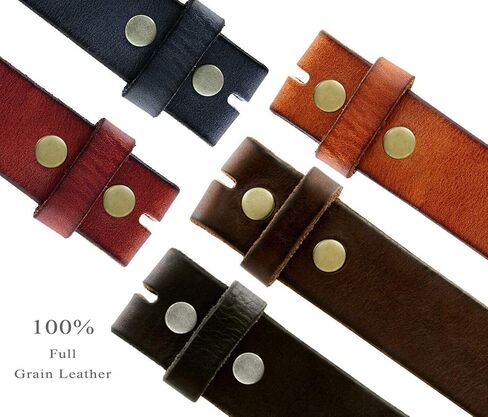 BS040 Snaps on Strap 100% Genuine Full Grain Leather Replacement Belt Strap 1-1/2" wide in Saudi Arabia