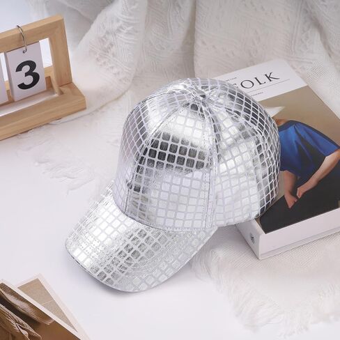 MILAKOO Punk Leather Baseball Cap for Men & Women Vintage Plaid Textured Design Sun Hat for Outdoor Daily Wear in Kuwait
