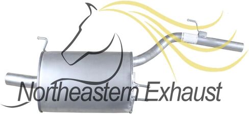 Northeastern Exhaust | Stainless Steel Resonator & Muffler Exhaust System Kit Compatible for Honda Accord 2008-2012 2.4L | Free Gasket and Clamps Included | Automotive Replacement Part in Saudi Arabia