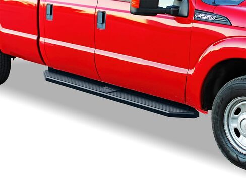 APS 6-inch (Black Stainless Steel Powder Coated Flat Style) Running Boards Nerf Bars Side Steps Compatible with Ford F250 F350 Super Duty 1999-2016 Extended Cab in Saudi Arabia