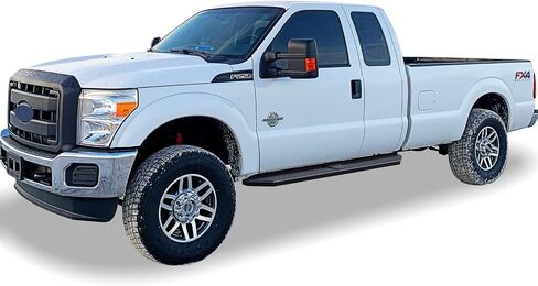 APS 6-inch (Black Stainless Steel Powder Coated Flat Style) Running Boards Nerf Bars Side Steps Compatible with Ford F250 F350 Super Duty 1999-2016 Extended Cab in Saudi Arabia