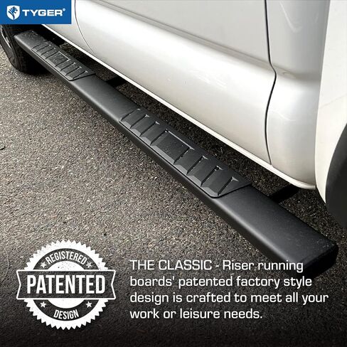 Tyger Auto 4 "Riser Running لوحات متوافقة مع 2009-2018 Dodge RAM 1500 ؛ 2019-2024 Classic | Quad Cab | TG-RS2D40068 | Side Step Rails Nerf Bars in Kuwait