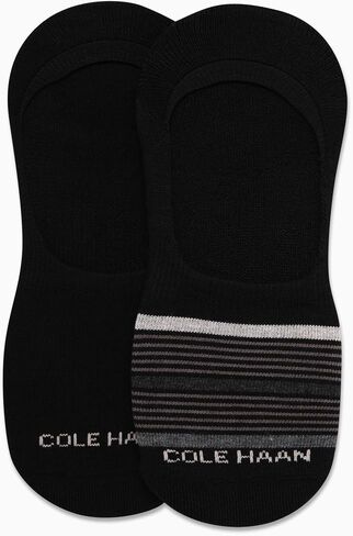 Cole Haan Mens No Show Socks - 2 Pack Breathable Cotton Invisible Liner Low Cut Socks for Men with Heel Grip (Sizes: 7-12) in Saudi Arabia