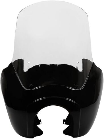 Black Front Fairing Fits Style Super Glide T- -(ABS),Fitment Tested in Saudi Arabia