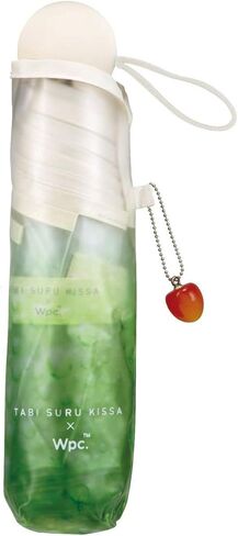 Cream Soda Mini Folding Vinyl Compact Umbrella - Rain Protection, Cafe & Gift, Japan Kawaii, Green in Saudi Arabia