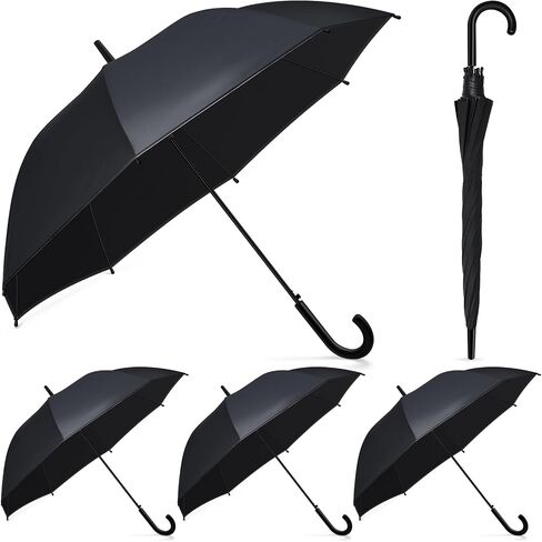 Fabbay 4 Pcs Clear Umbrella Auto Open Dome Windproof Umbrella with J Hook Handle for Wedding Graduation Events in Saudi Arabia