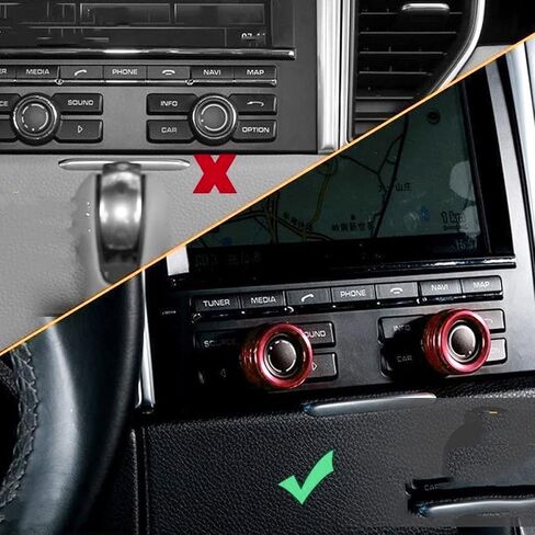 Xotic Tech Center Console AC Control Climate Control Multimedia Volume Cover Ring Cover Trim Trim متوافق مع Porsche Cayenne & Panamera (الألومنيوم الفضي) - 2pcs in Saudi Arabia