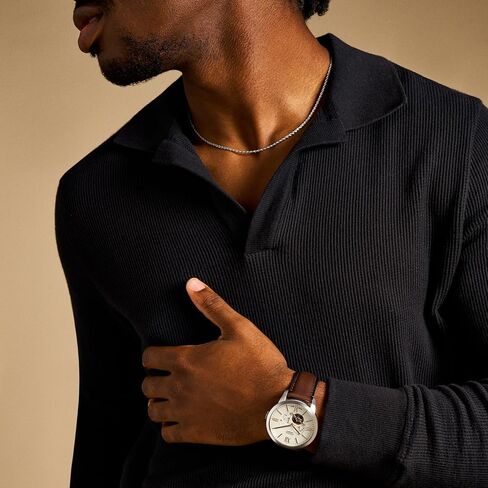 Fossil Men's Townsman Multifunction Brown Leather Watch in Kuwait