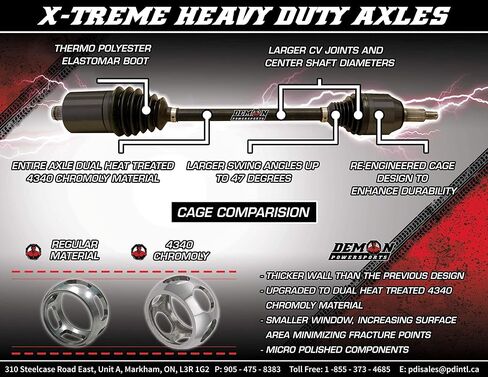Powerports Demon PowerSports Xtreme محور الخدمة الثقيلة لعام 2013-2018 Can-Am Renegade 1000 أمامي يسار in Saudi Arabia
