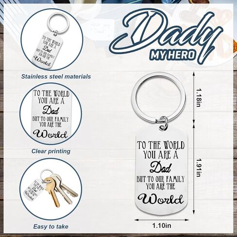 ABTOLS Fathers Day Keychain Gifts From Son Daughter in Kuwait