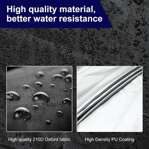 Motorcycle Cover: Waterproof Sun Dust Motorcycle shelter, 210 D Heavy Duty Motorcycle Tarp Outdoor Protection with Night Reflective & Lock-Holes-2XL(96.5") in Saudi Arabia