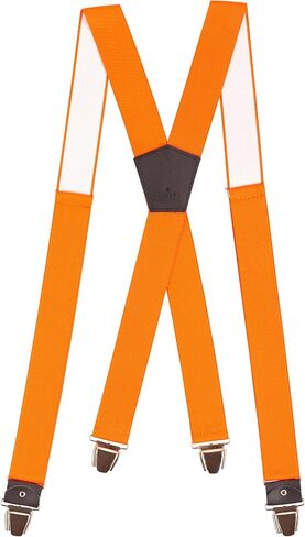 PIERROT Wide Premium Men's Suspenders - One Size Fits All, Adjustable - Reinforced Elastic and Leather Finishes in Saudi Arabia