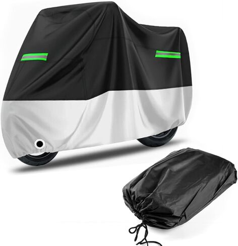 Motorcycle Cover for BMW R1200RT 310GS R1150RT K1600GTL R Premium Waterproof Durable All-Weather 190T Indoor Outdoor Protection Cover Accessories Black Silver in Saudi Arabia