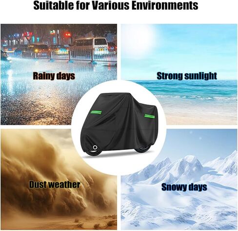 غطاء دراجة نارية لـ BMW R1200RT 310GS R1150RT K1600GTL R PREMIUM PREMIUM DANENT ALL-WEATHER 190T COVER Outdoor Cover Cover Accessories Black Silver in Kuwait
