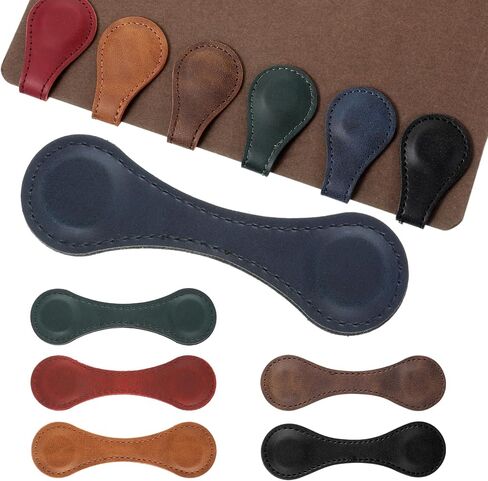 3Pcs Magnetic Leather Bookmark, Timeless Mark Magnetic Leather Bookmark, Magnetic Bookmarks for Men, Women, Student, Teacher, Book Lovers, Reader Gift（Burgundy/Dark Green/Coffee） in Saudi Arabia