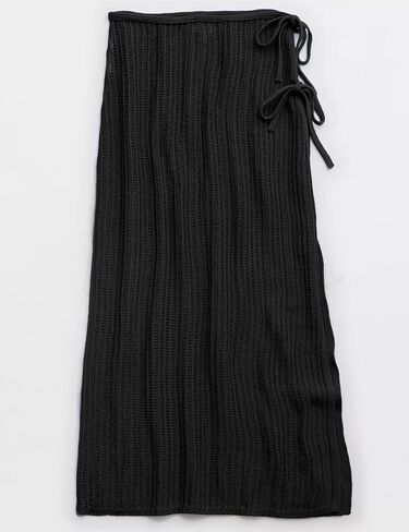 Womens Crochet Cover Up Skirt Knit Side Slit Long Coverups for Sarong Swimwear Beach Wrap in Kuwait