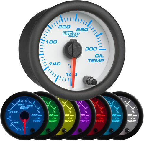 GlowShift White 7 Color 300 F ilting alge kit - تشمل مستشعرًا إلكترونيًا - الاتصال الهاتفي الأبيض - عدسة صافية - للسيارة والشاحنة - 2-1/16 "52 مم in Saudi Arabia
