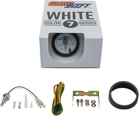 GlowShift White 7 Color 300 F ilting alge kit - تشمل مستشعرًا إلكترونيًا - الاتصال الهاتفي الأبيض - عدسة صافية - للسيارة والشاحنة - 2-1/16 "52 مم in Saudi Arabia