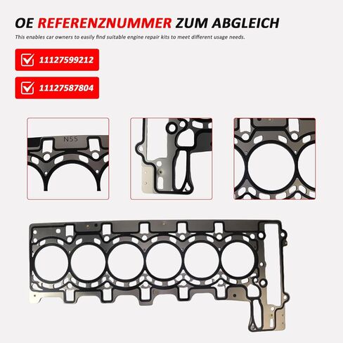 11137600482 11127599212 N55 Engine Repair Kit 2008-2025 for BMW N55B30A N54B30A F20 F22 F87 E90 F30 E93 E92 F36 F33 F07 F10 F06 F12 F13 F25 F26 E70 F15 E71 F16 Peat# 11127587804 in Saudi Arabia