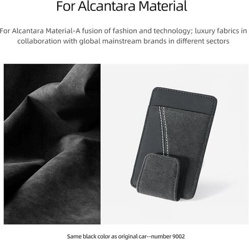 حامل النظارات الشمسية Betterhumz لـ Car Care المتوافقة مع Audi A3 RS3 A4 A5 A6 A7 RS7 A8 Q5 Q7 R8 لـ Alcantara Suede ، Car Eyeglasses CASE CLAP CLIP (Black) in Saudi Arabia