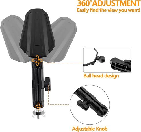 مرآة عالمية 8 مم/10 مم مع مرآة خلفية مع 7/8 بوصة مقابض الجانبية للدراجات النارية ATV الدراجة النارية الدراجة الترابية الرباعية هوندا الظل VTX CMX250 ل yamaha suzuki (أوكتوجونال) in Kuwait