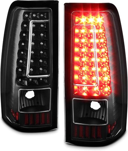 AKKON - For 03-06 Chevy Silverado 04-06 GMC Sierra Pickup Truck Red Clear G2 LED Tail Lights Brake Lamps Pair in Kuwait