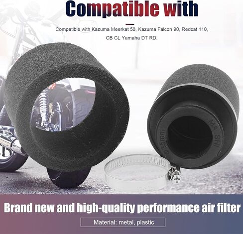 Universal 35mm 36mm 37mm أسود مزدوج الرغوة مرشح أداء Pod Pode لـ 50cc - 90cc 110cc 125cc Quad Scooter Go Kart Moped Pit Dirt Super Bike in Saudi Arabia