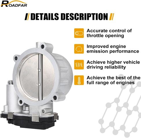 Roadfar Throttle Body Fit for 2015-2023 for Dodge | 2018-2021 لجيب لغراند شيروكي | 2021-2023 لـ RAM لـ 1500 68184386AD 68184386AA in Saudi Arabia