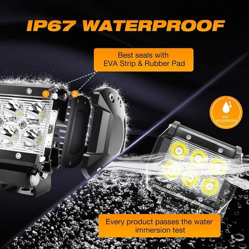 LED LID LIGHT BAR 2PCS 4INCH 18W SPOT SPOT LIGHT PODS ، حزمة LED عالية السطوع مع مجموعة تسخير الأسلاك مصابيح ضباب صعود مصابيح قيادة قوارب العمل لشاحنة سيارة غولف عربة سيارات سيارات الدفع الرباعي جيب in Saudi Arabia