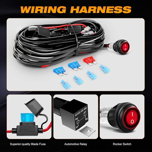 LED LID LIGHT BAR 2PCS 4INCH 18W SPOT SPOT LIGHT PODS ، حزمة LED عالية السطوع مع مجموعة تسخير الأسلاك مصابيح ضباب صعود مصابيح قيادة قوارب العمل لشاحنة سيارة غولف عربة سيارات سيارات الدفع الرباعي جيب in Saudi Arabia