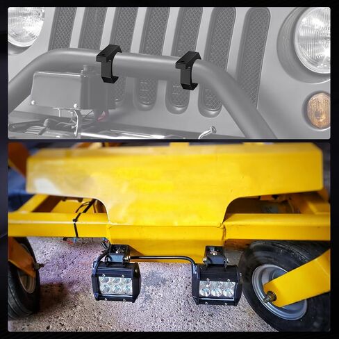 LED LID LIGHT BAR 2PCS 4INCH 18W SPOT SPOT LIGHT PODS ، حزمة LED عالية السطوع مع مجموعة تسخير الأسلاك مصابيح ضباب صعود مصابيح قيادة قوارب العمل لشاحنة سيارة غولف عربة سيارات سيارات الدفع الرباعي جيب in Saudi Arabia