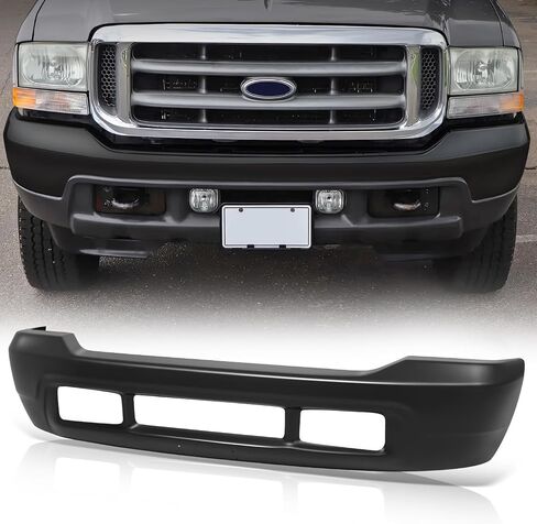 Auto Dynasty Front Bumper Face Bar Compatible with 2000-2004 Ford F-250 F-350 Super Duty, FO1002365, Paint to Match Black in Saudi Arabia