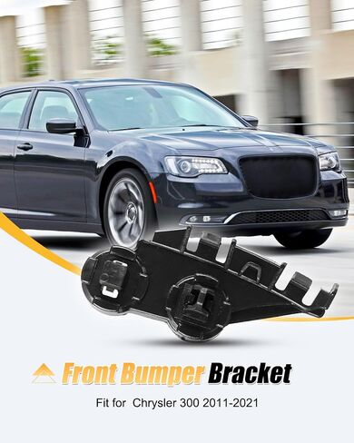 Front Bumper Bracket Retainer Kit Fit for Chrysler 300 2011-2021, Left and Right Replace 57010744AF 57010745AF, Black Plastic in Saudi Arabia